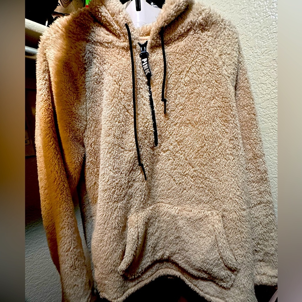 V.S Victoria secret fuzzy quarter zip